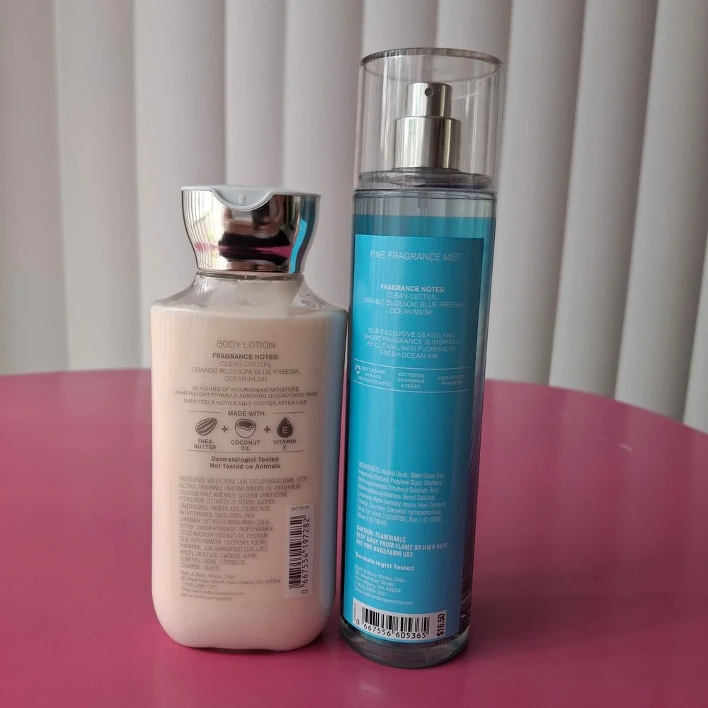 Bath & Body Works SEA ISLAND SHORE Lotion & Fragrance Mist Set of 2